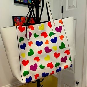 Rainbow heart reversible Isaac Mitzrahi bag.